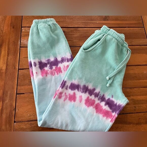 URBAN OUTFITTERS PREMIERE APPAREL Tie Dye Sweatpants Cali Wave Size M - Picture 1 of 10